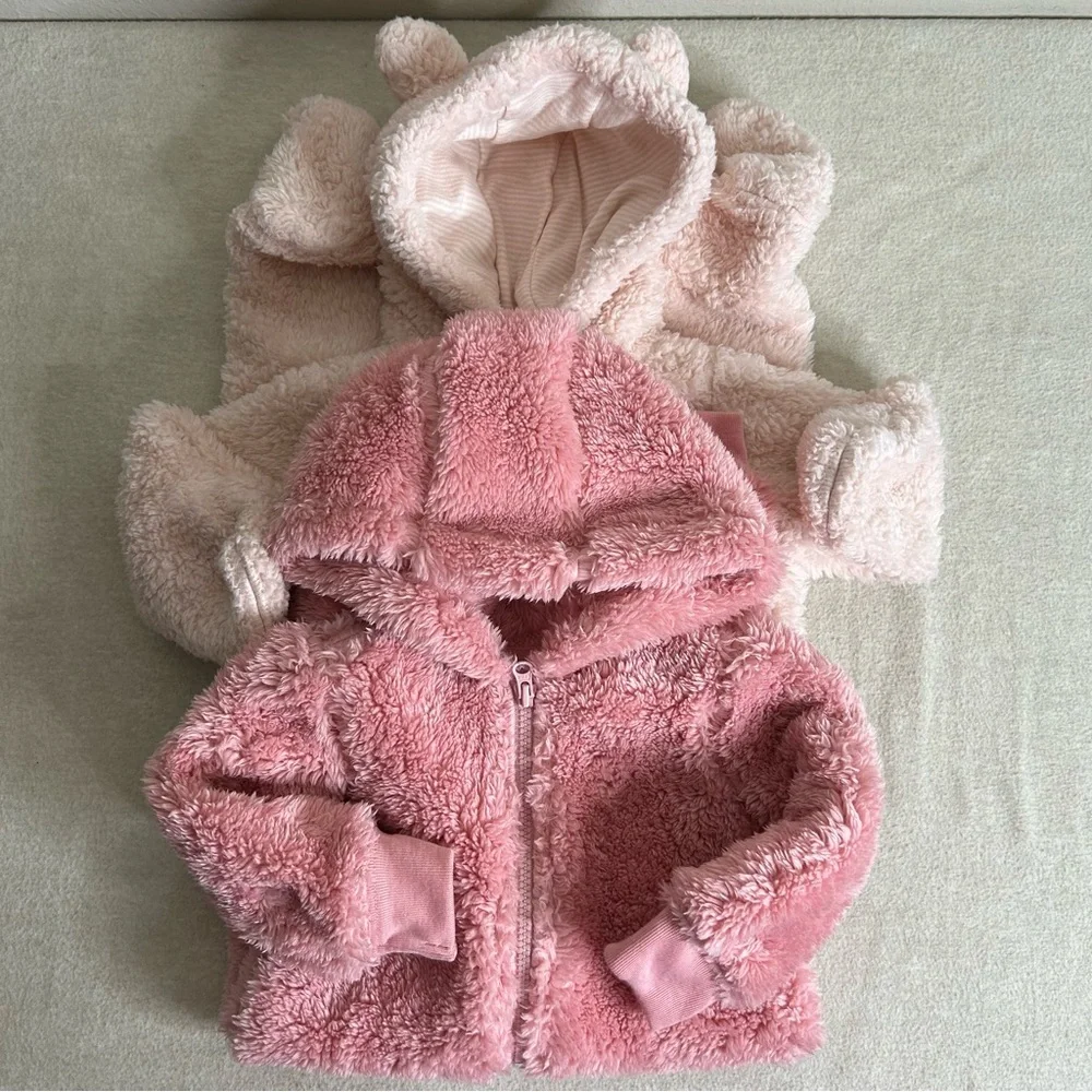 Bundle Carter's‎ Pink Sherpa One piece jumpsuit size 3-6M